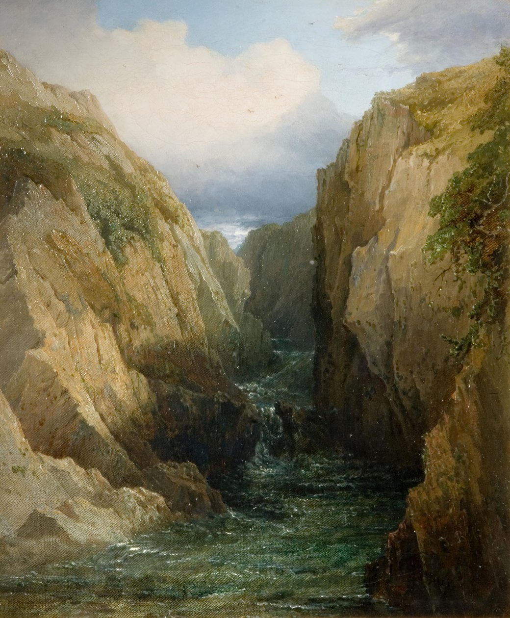 Gorge And River In Ireland by Thomas Baker