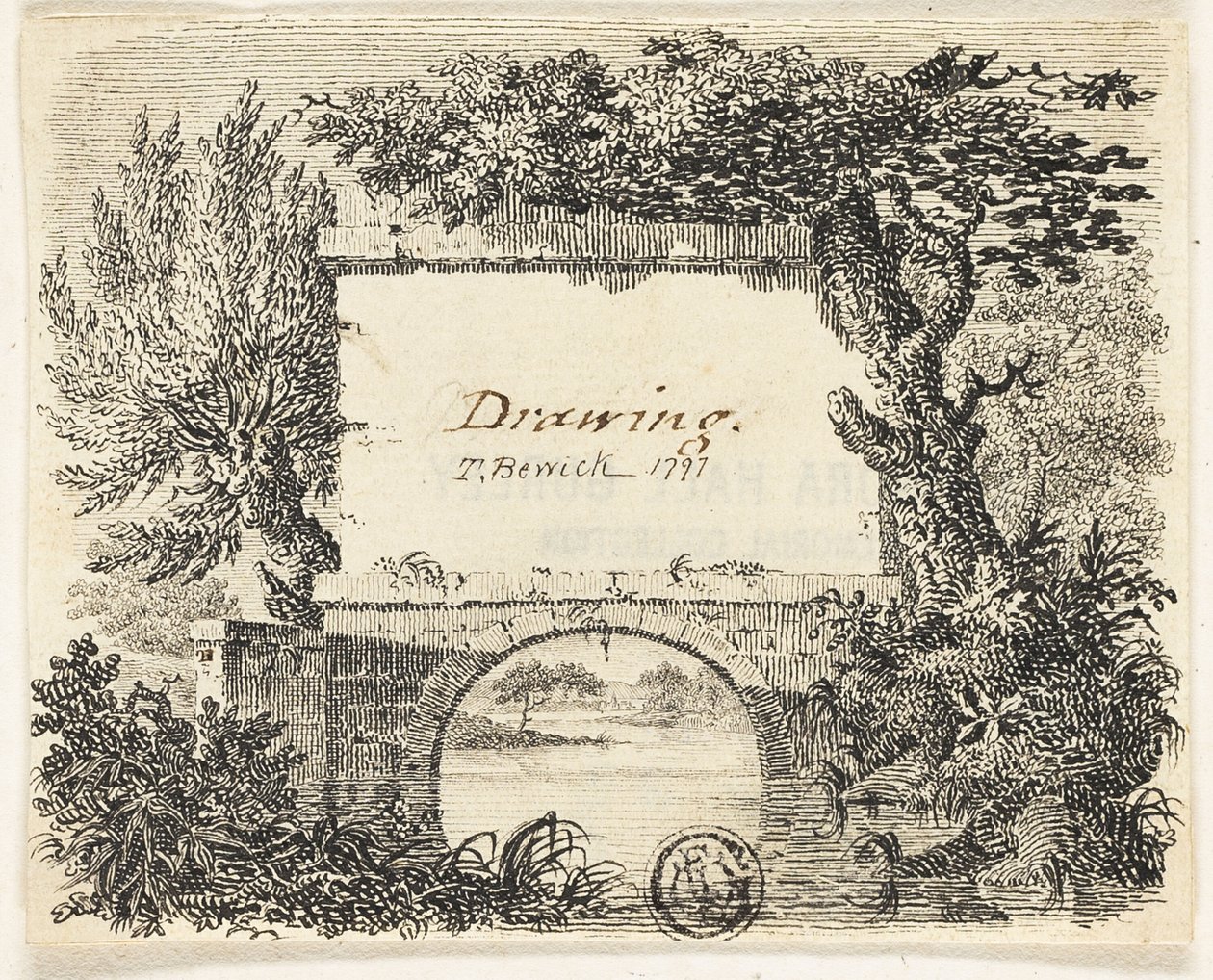 Vignette with Bridge Trees by Thomas Bewick