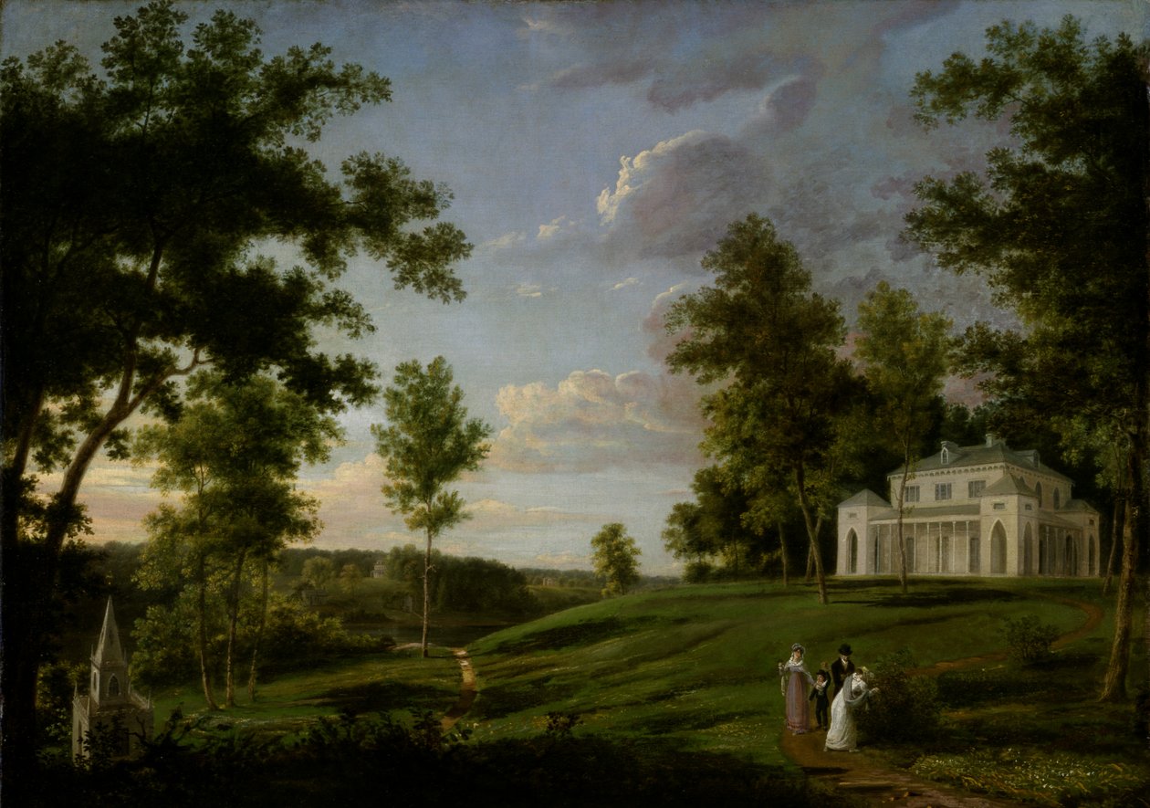 Southeast View of Sedgeley Park, the Country Seat of James Cowles Fisher, Esq., ca. 1819 by Thomas Birch