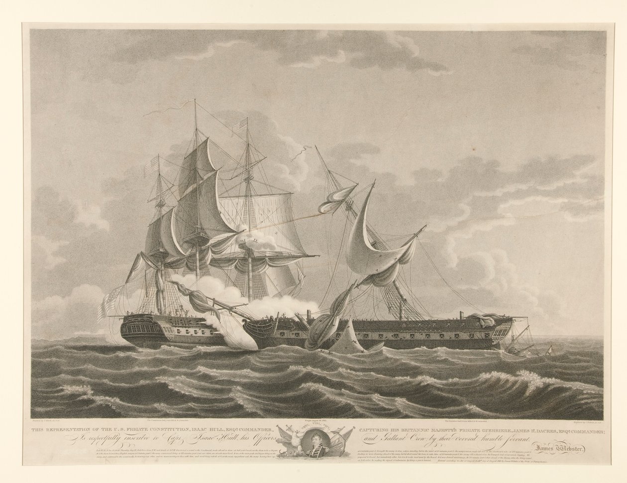U.S Frigate Constitution capturing by Thomas Birch