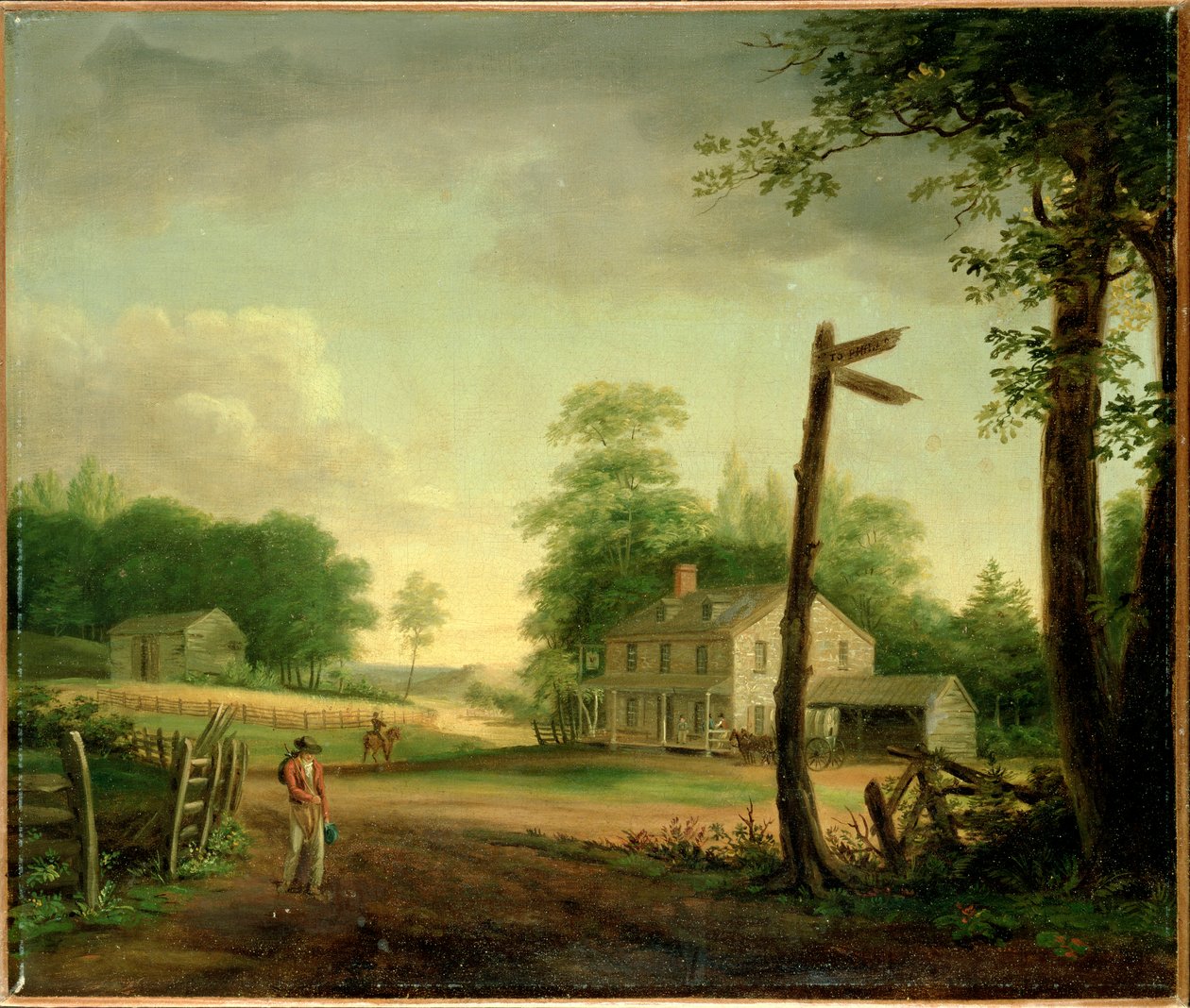 Wayside Inn on Route to Philadelphia by Thomas Birch