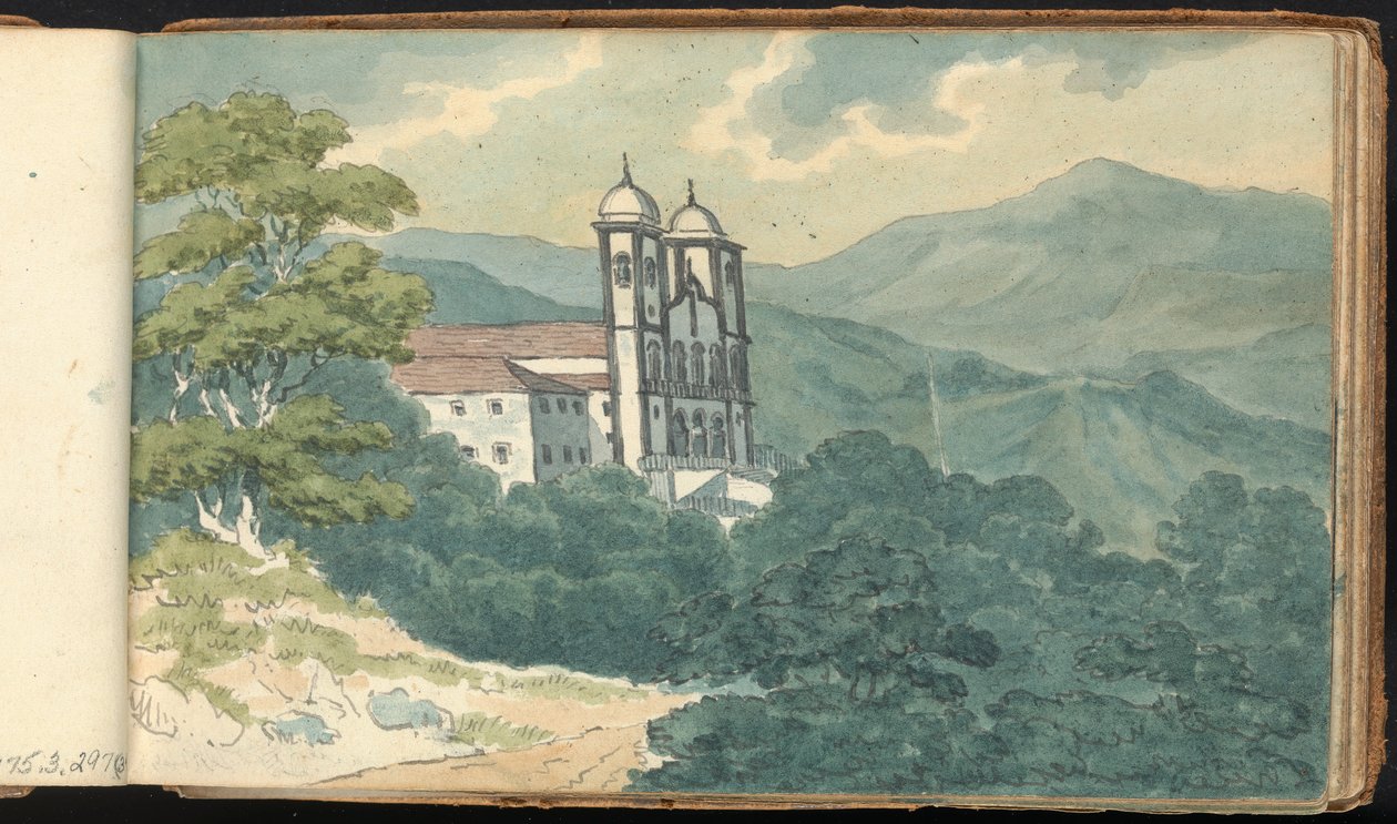 Album of Landscape and Figure Studies: Villa in the Mountains by Thomas Bradshaw