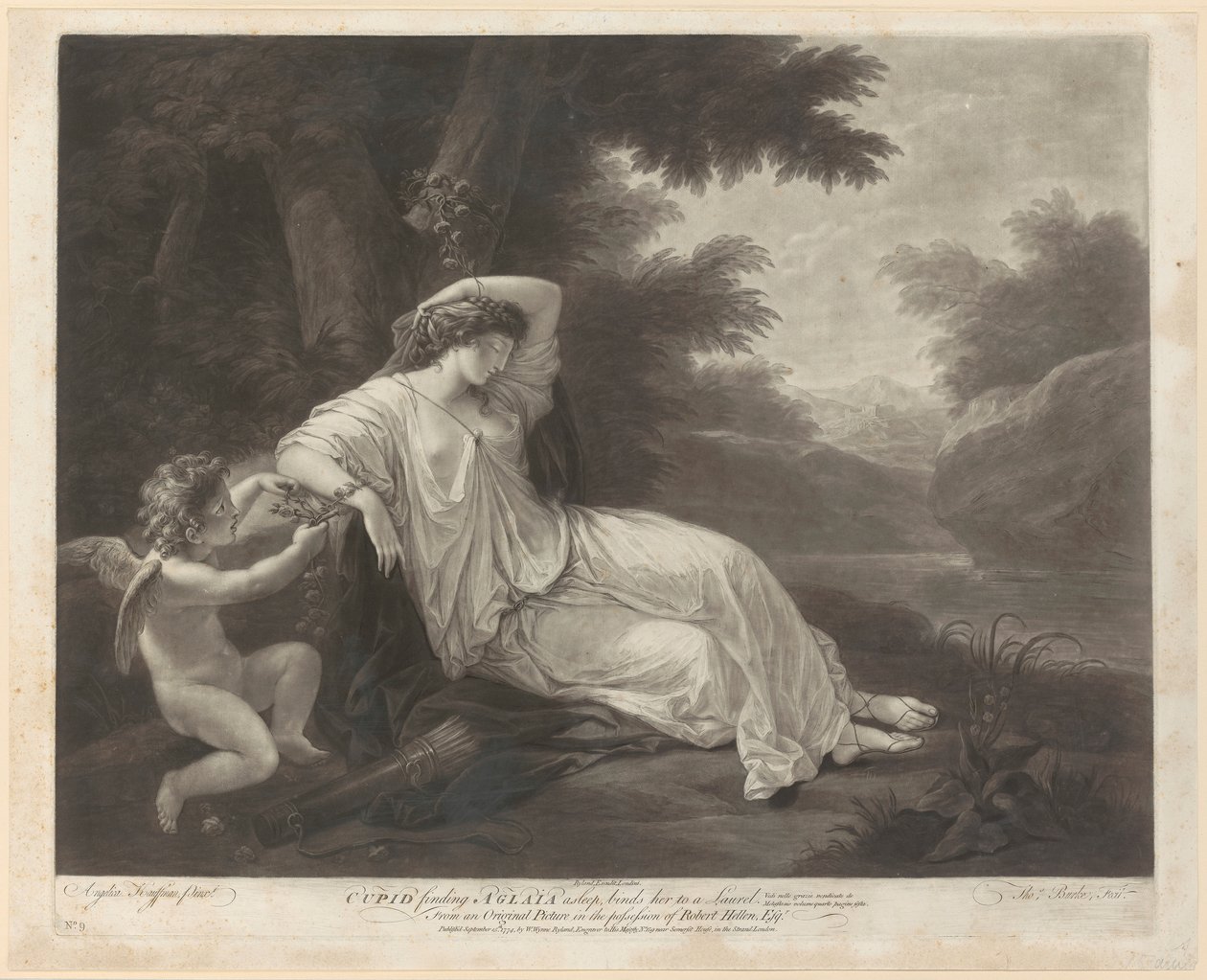 Cupid Finds Aglaia Sleeping by Thomas Burke
