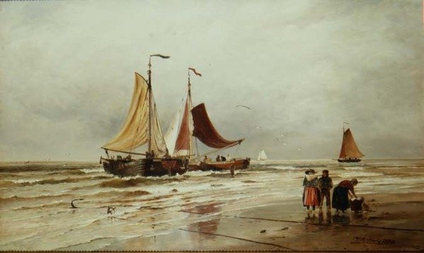 Fishing Trawlers by Thomas Bush Hardy