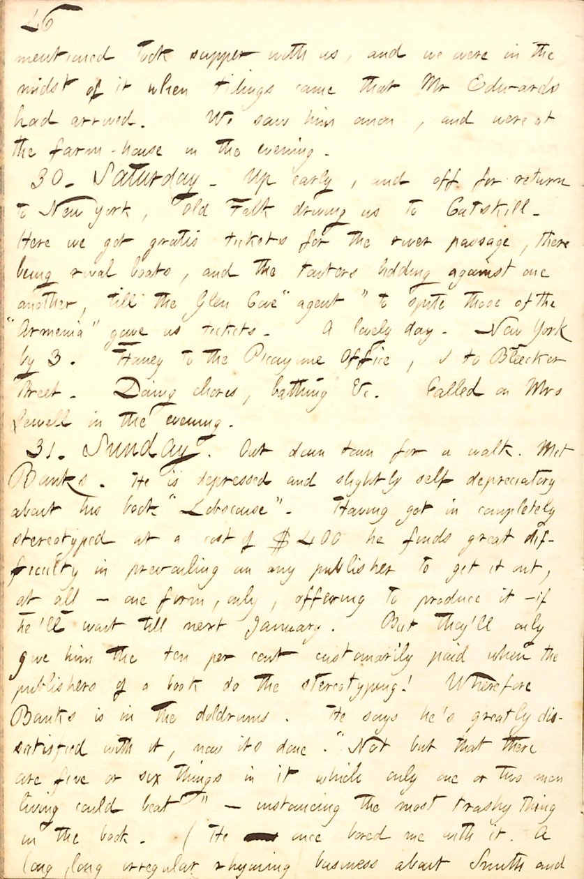 Thomas Butler Gunn Diaries - Volume 8, page 53, August 29-31, 1856 by Thomas Butler Gunn
