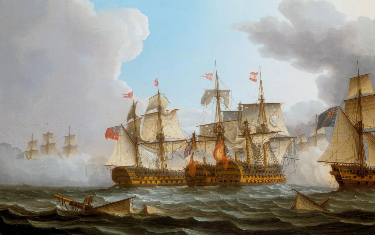 The Battle of Cape St. Vincent by Thomas Buttersworth