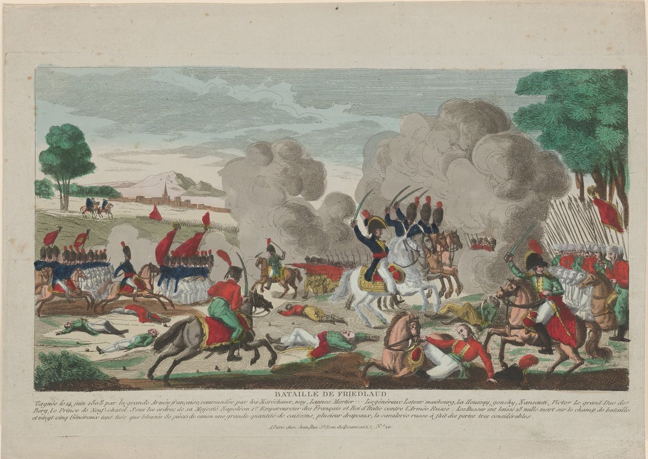 The Battle of Friedland. A Charge of the Russian Leib Guard on 14 June 1807, 1808 by Thomas Charles Naudet