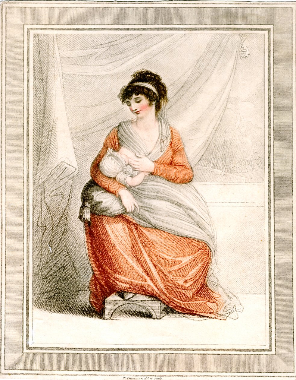 Woman breastfeeding by Thomas Cheesman