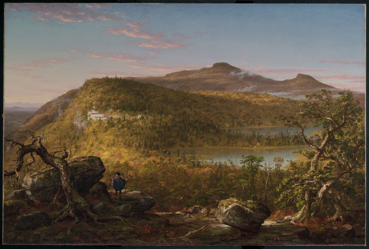A View of the Two Lakes and Mountain House, Catskill Mountains, Morning by Thomas Cole