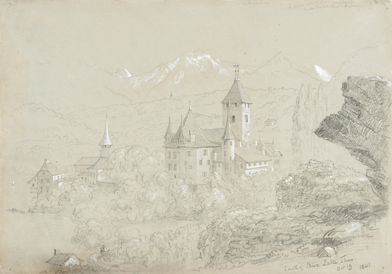 Castle of Spiez, Lake Thun by Thomas Cole