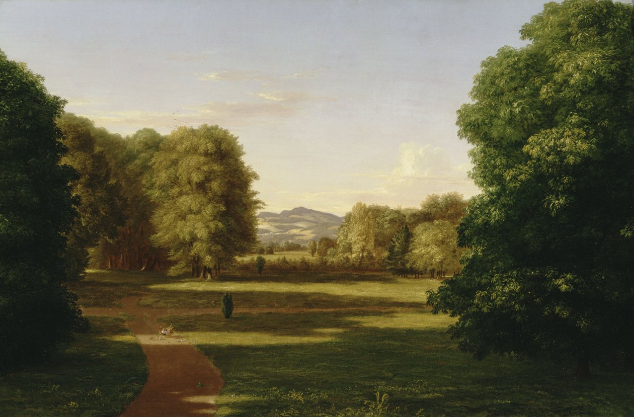 Gardens of the Van Rensselaer Manor House by Thomas Cole