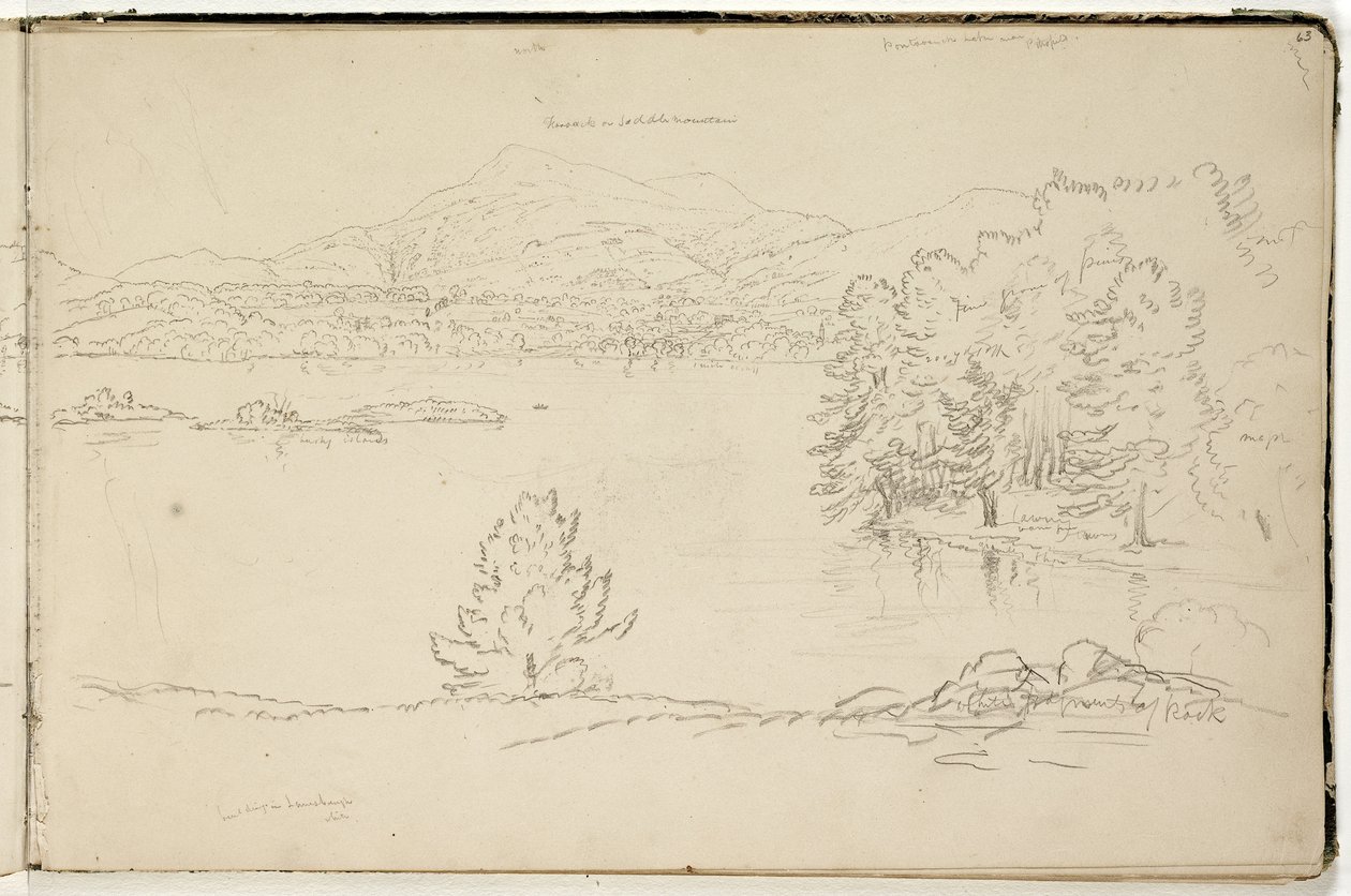 Hoosick or Saddle Mountain and Lake near Pittsfield, c.1832 by Thomas Cole