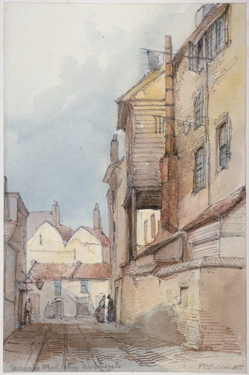 Catherine Wheel Alley, City of London by Thomas Colman Dibdin