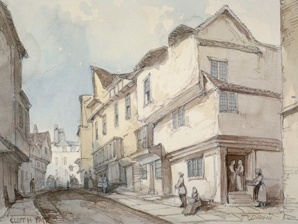 Cloth Fair, Smithfield, City of London by Thomas Colman Dibdin