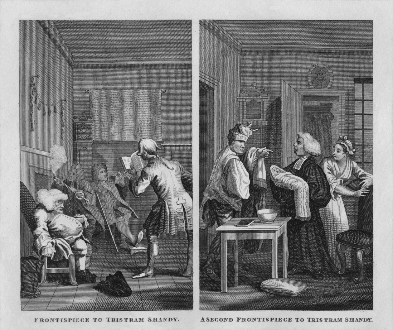 Frontispieces to Tristram Shandy, 1808, 1827 by Thomas Cook