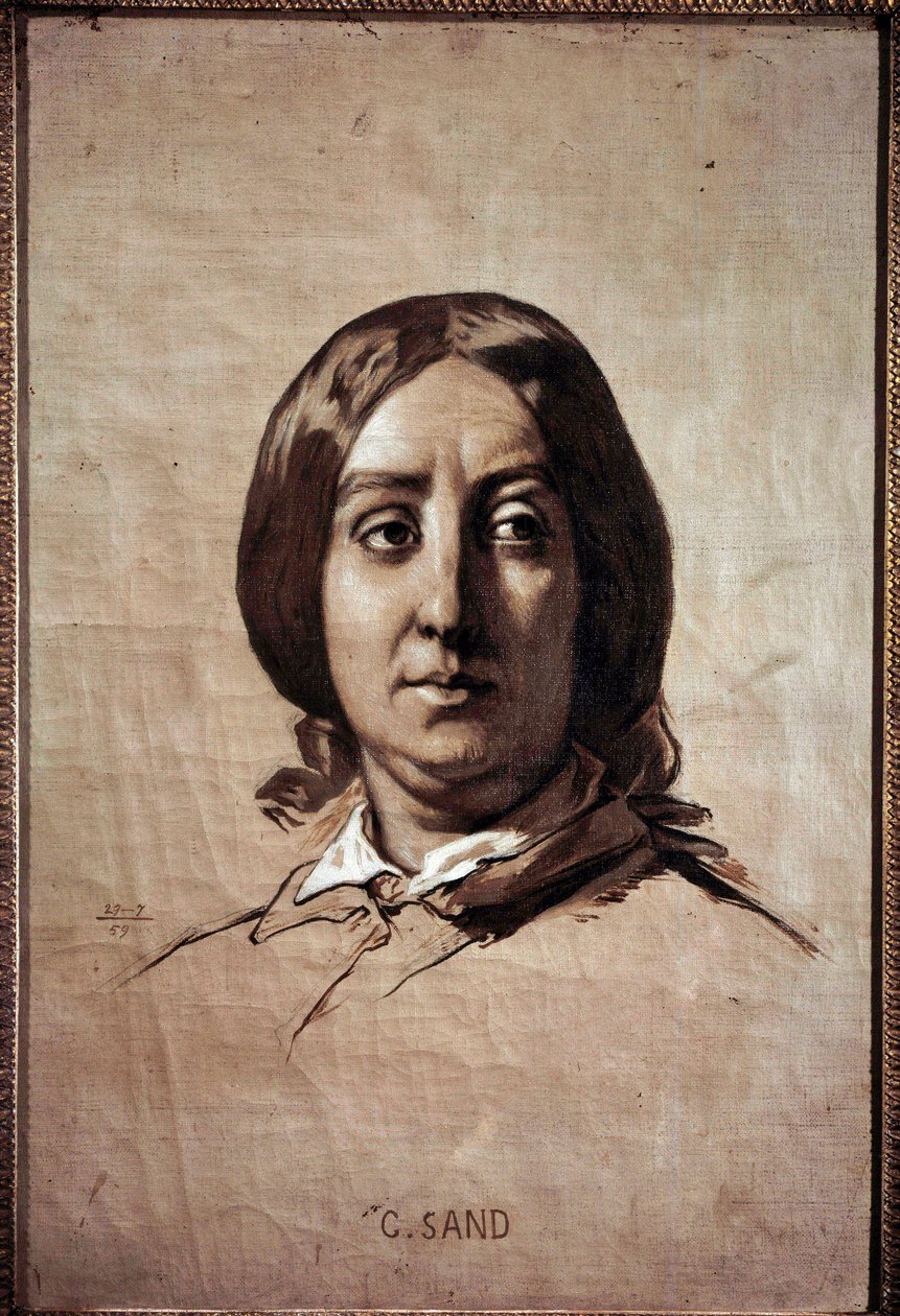 Portrait of Georges Sand by Thomas Couture