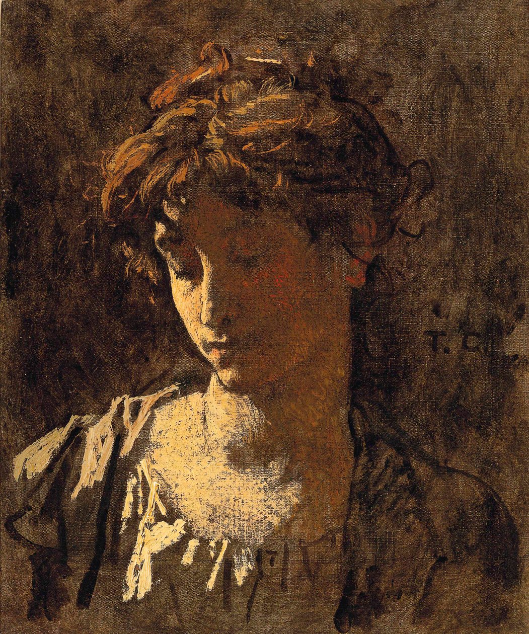 Portrait of a woman by Thomas Couture