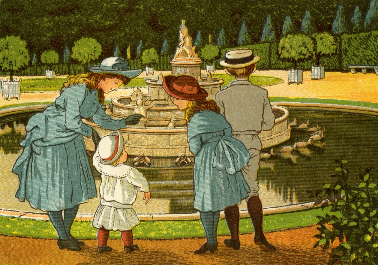 Versailles Gardens, with Fountains by Thomas Crane