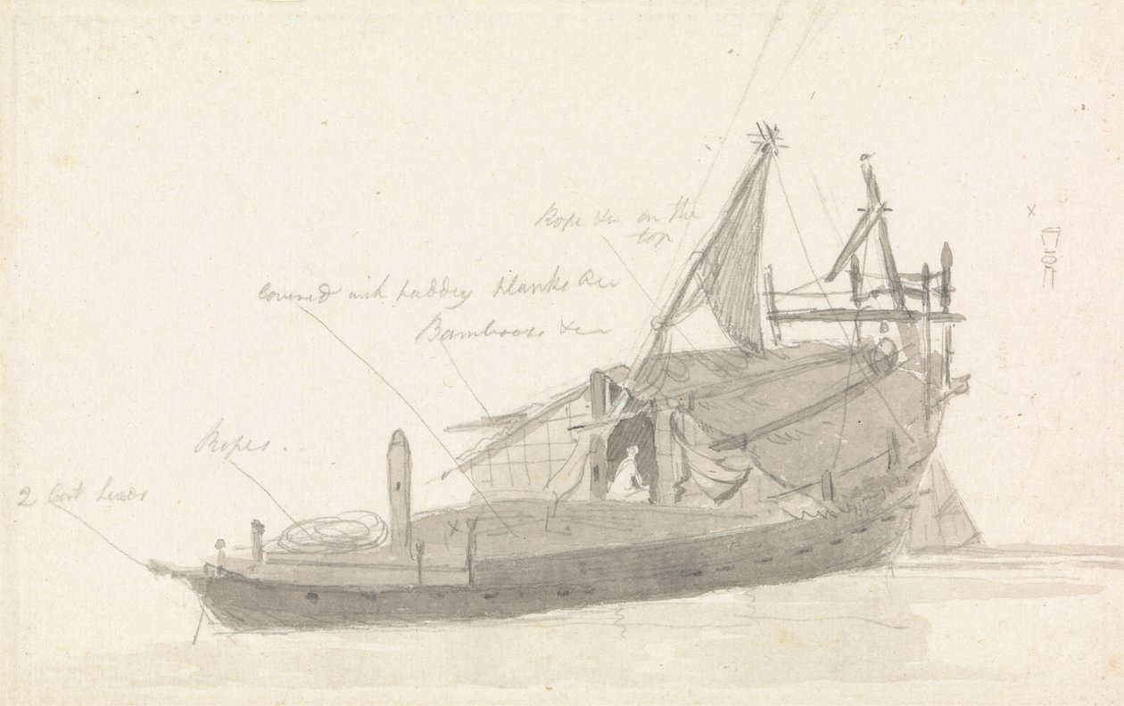 Fishing Barge by Thomas Daniell