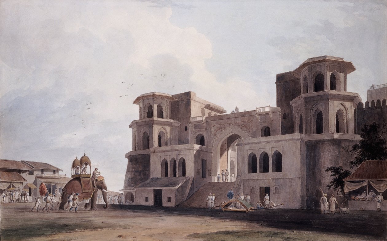The Panch Mahal Gate, Lucknow, Uttar Pradesh by Thomas Daniell
