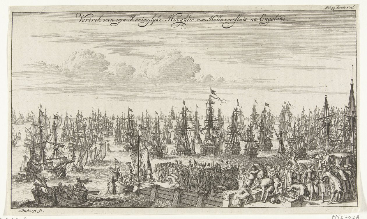 Departure of William III from Hellevoetsluis to England, 1688 by Thomas Doesburgh