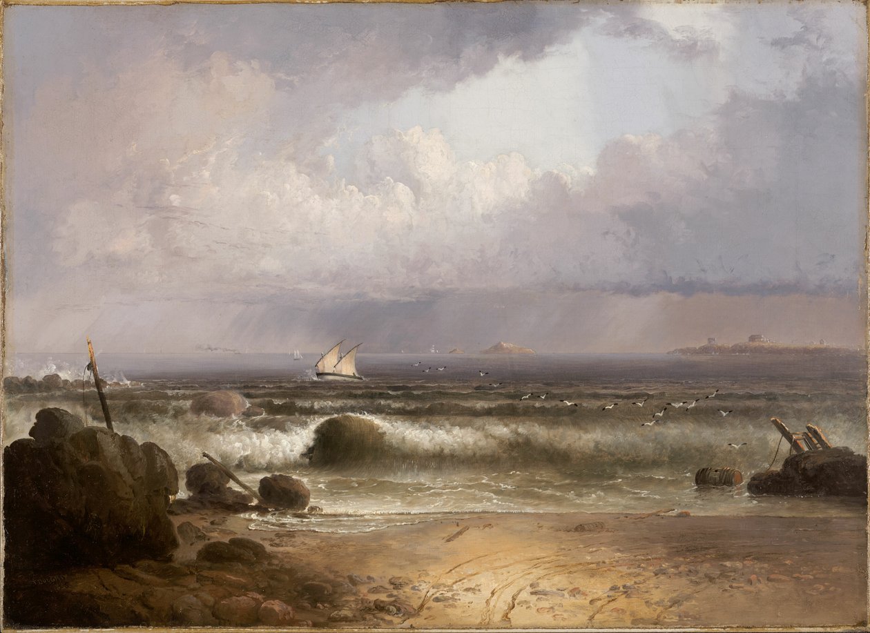 Coming Squall Nahant Beach with a Summer Shower by Thomas Doughty