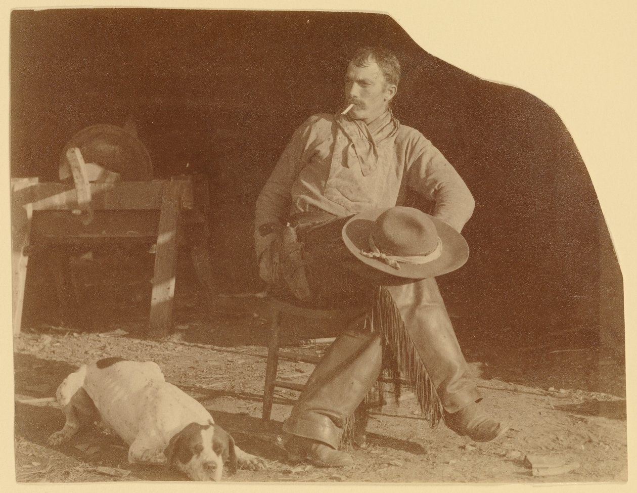 Cowboy at the B-T Ranch, Missouri Territory by Thomas Eakins