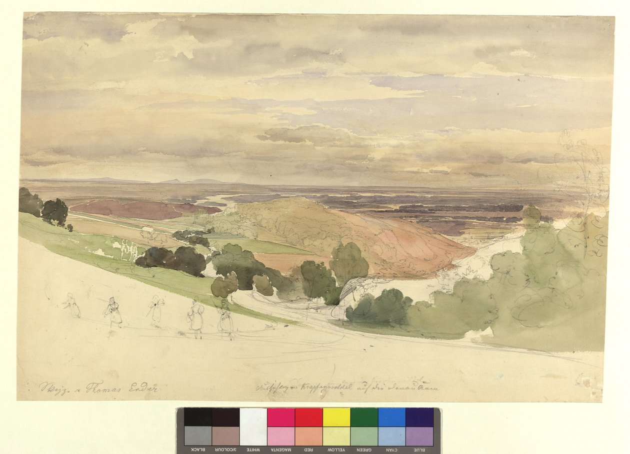 View from Krapfenwaldl to the Danube Meadows by Thomas Ender