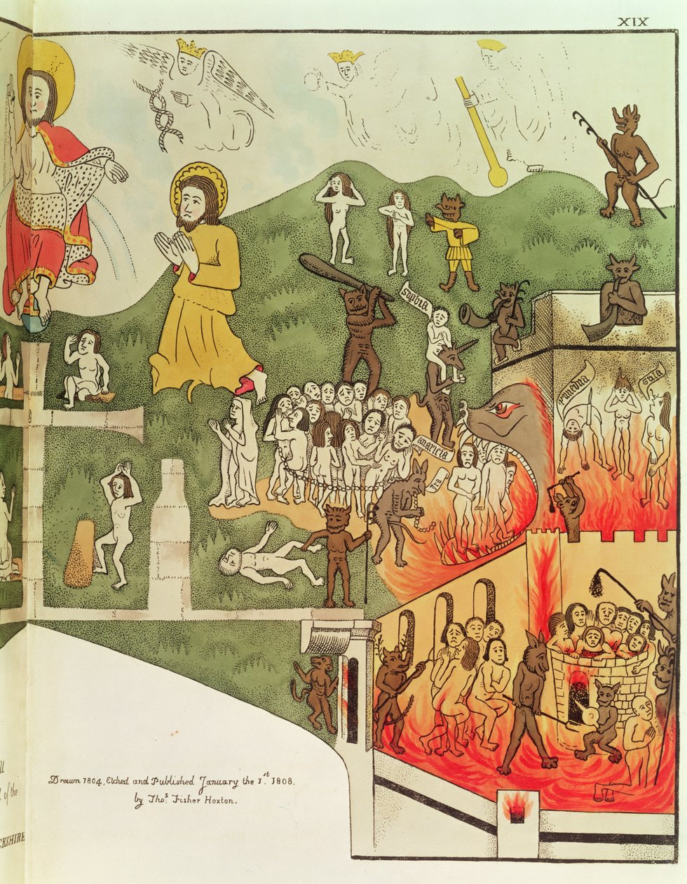 The Last Judgement, After an Original Painting in the Chapel of the Trinity at Stratford Upon Avon, Warwickshire by Thomas Fisher Hoxton