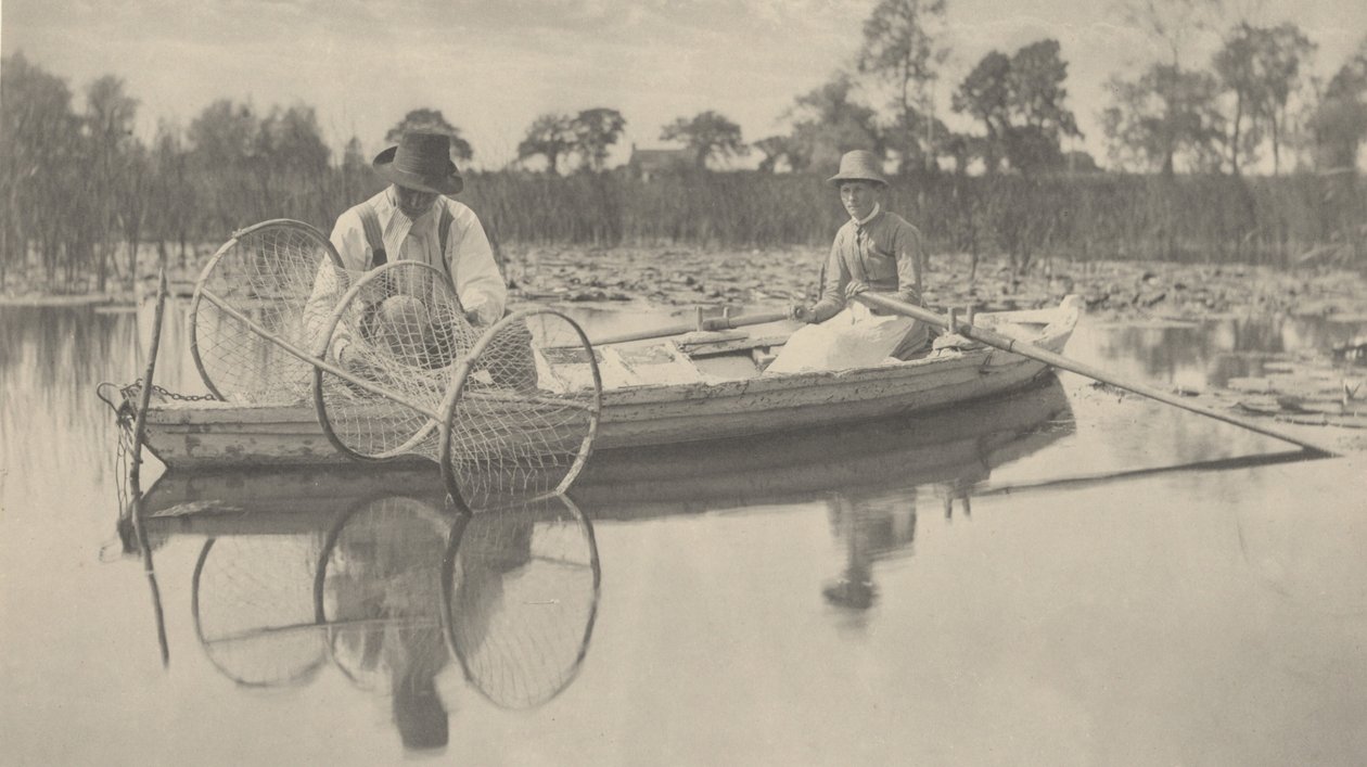 Setting the Bow-Net, 1886 by Thomas Frederick Goodall