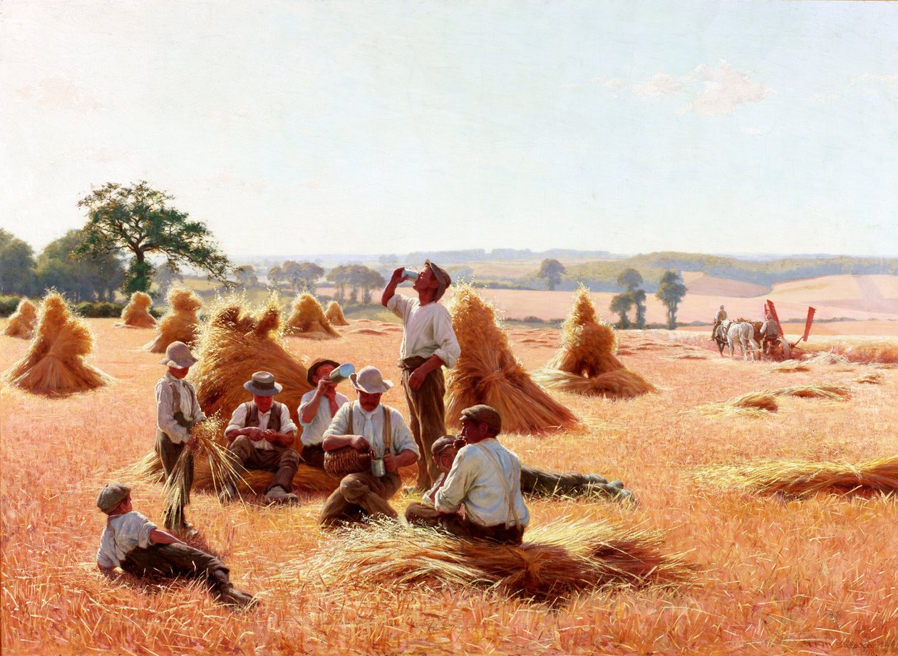 Harvesters Resting by Thomas Frederick Mason Sheard