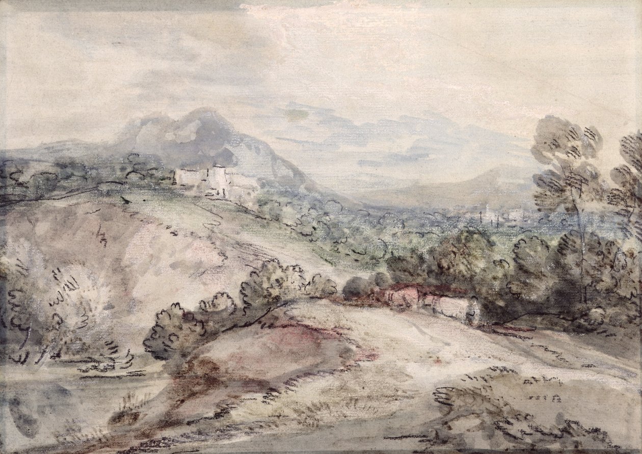 A Hilly Landscape by Thomas Gainsborough