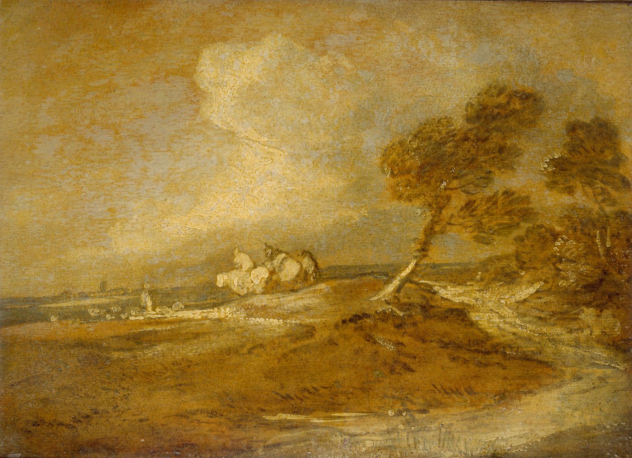 A Landscape with Horsemen by Thomas Gainsborough