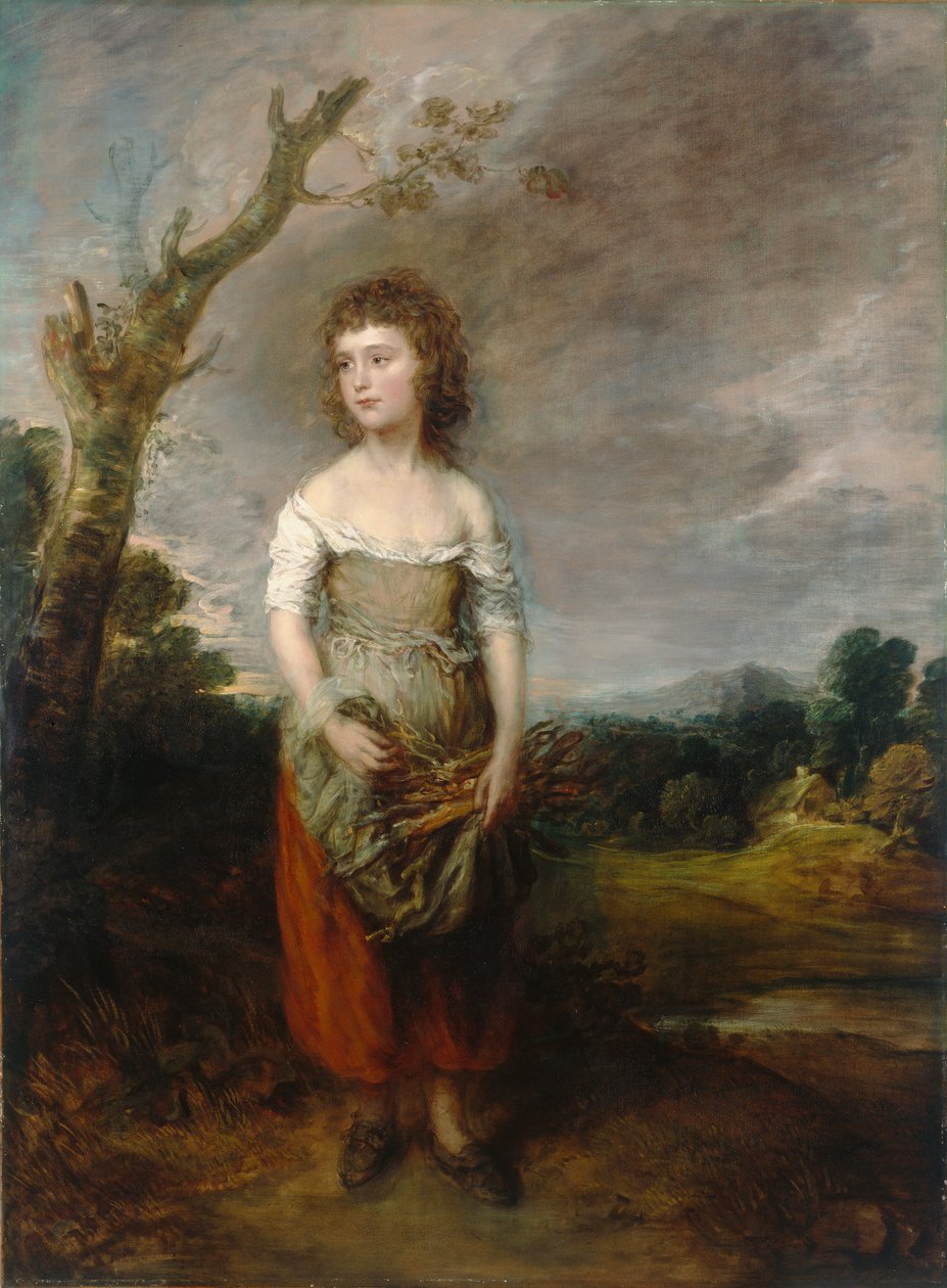A Peasant Girl Gathering Faggots in a Wood by Thomas Gainsborough