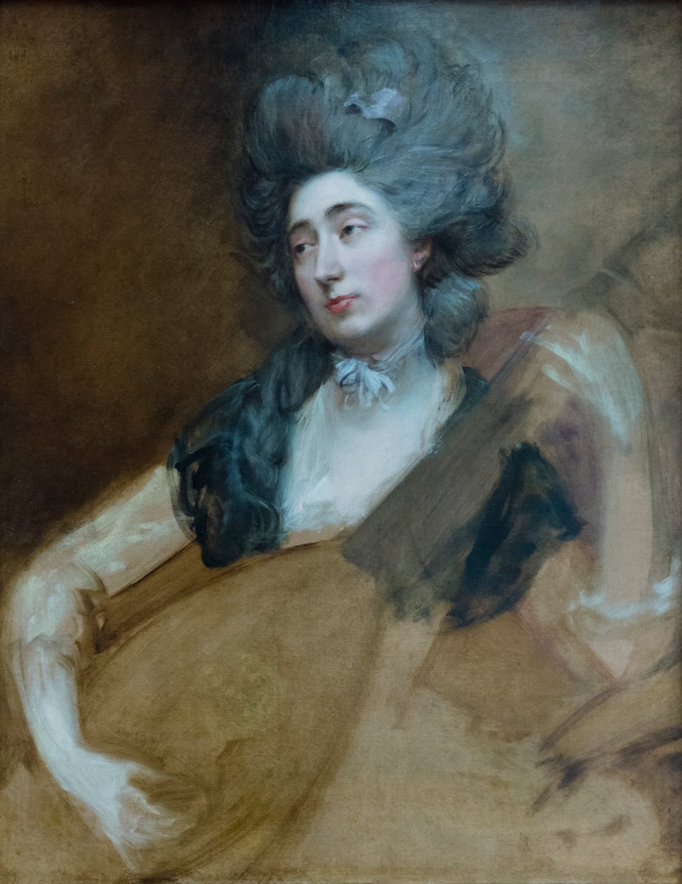 Margaret Gainsborough holding a Theorbo by Thomas Gainsborough