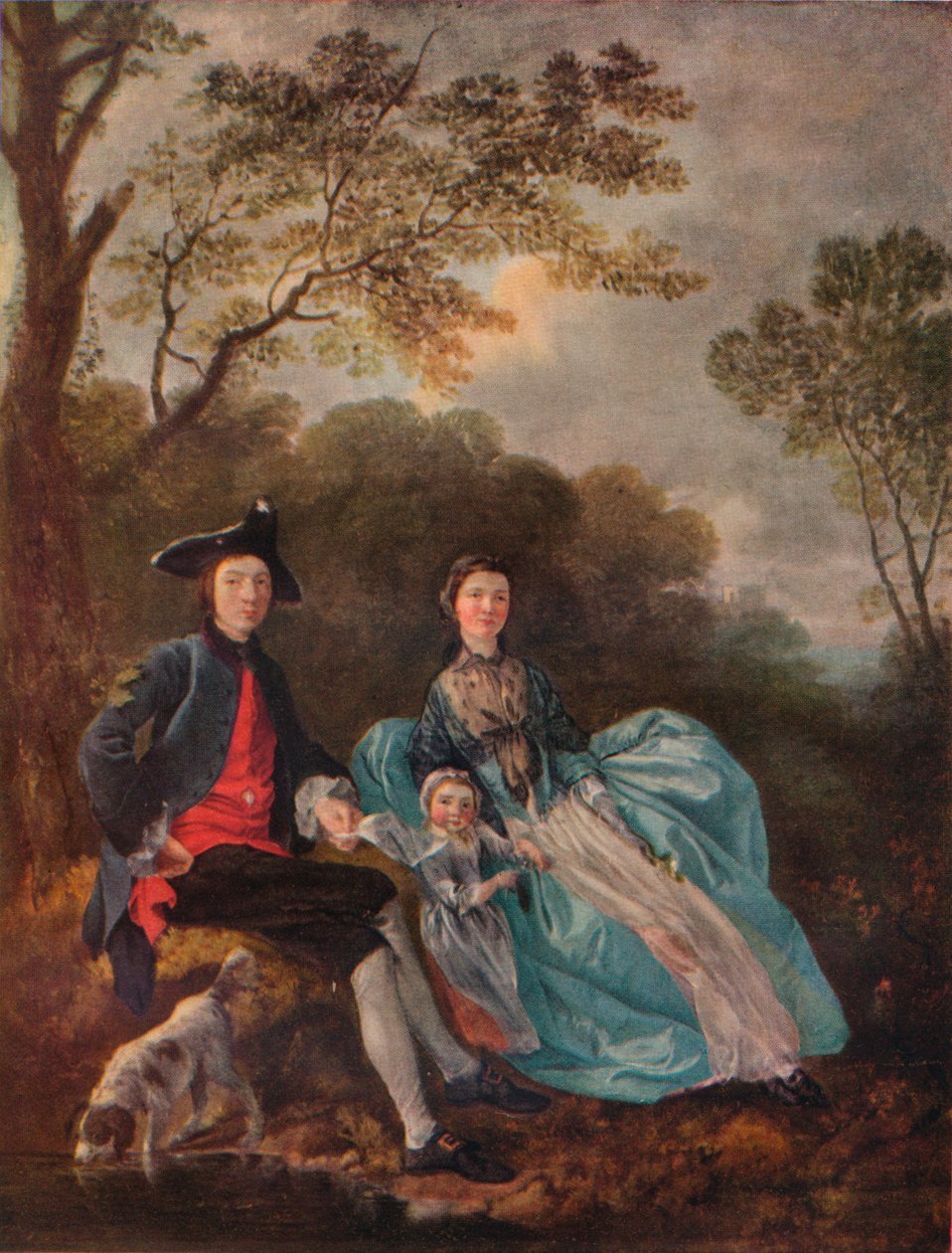 Portrait of the Artist with his Wife and Daughter, c1748 by Thomas Gainsborough
