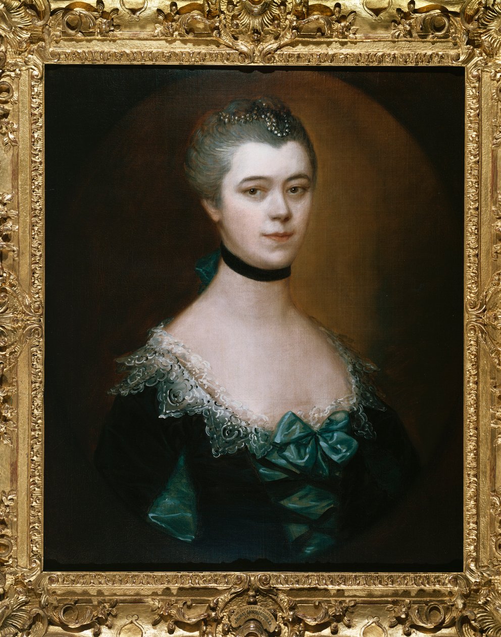 Portrait of the Countess of Sussex, Bust Length, in a Blue Dress with Black Facings by Thomas Gainsborough