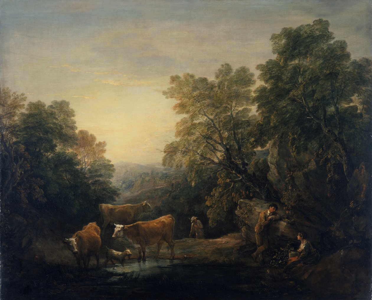 Rocky landscape with Hagar and Ishmael by Thomas Gainsborough