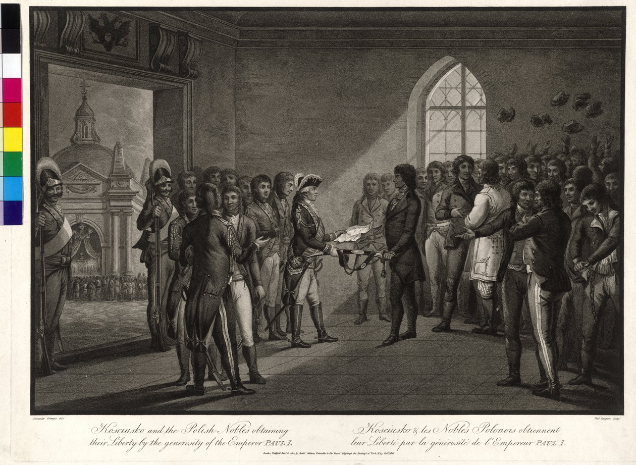 Tadeusz Kosciuszko and the Polish Aristocrats Poll of Czar Paul I Their Liberty Back by Thomas Gaugain