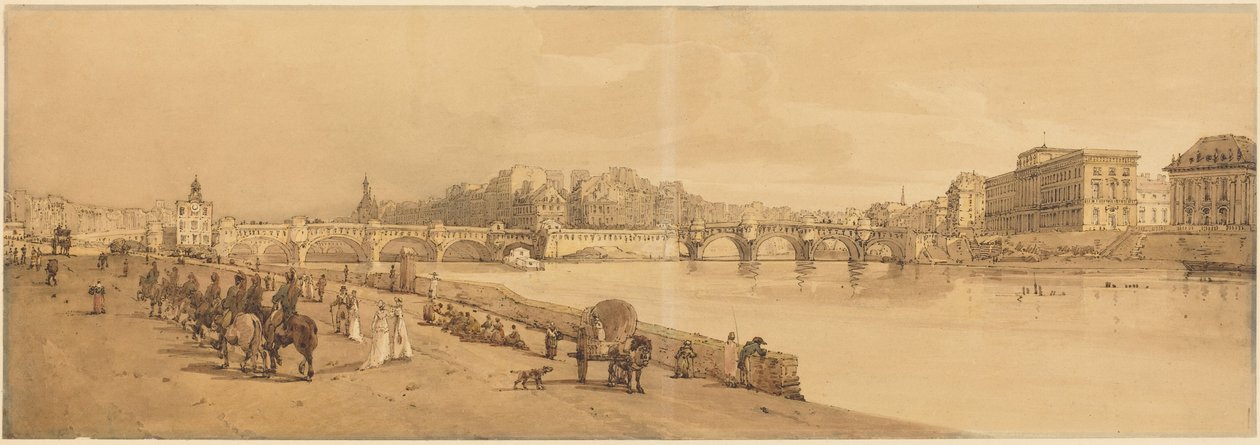 A View of the Pont Neuf, the Mint, etc.: Plate 8 by Thomas Girtin