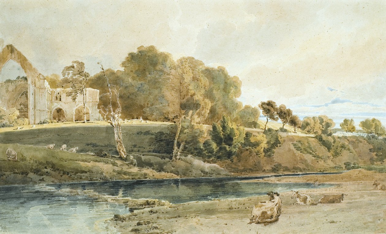 Bolton Abbey, Yorkshire by Thomas Girtin