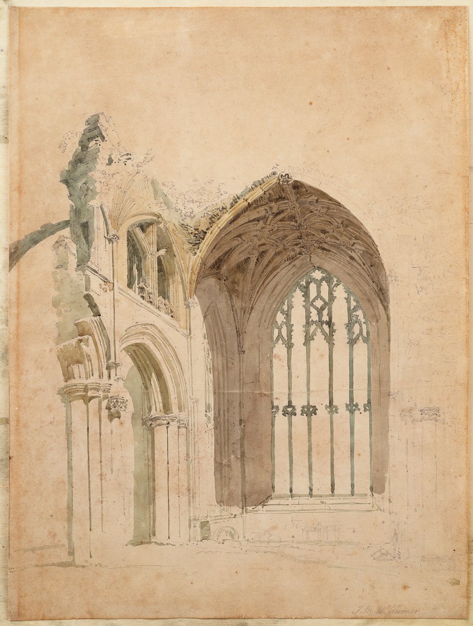 Melrose Abbey: The East Window by Thomas Girtin