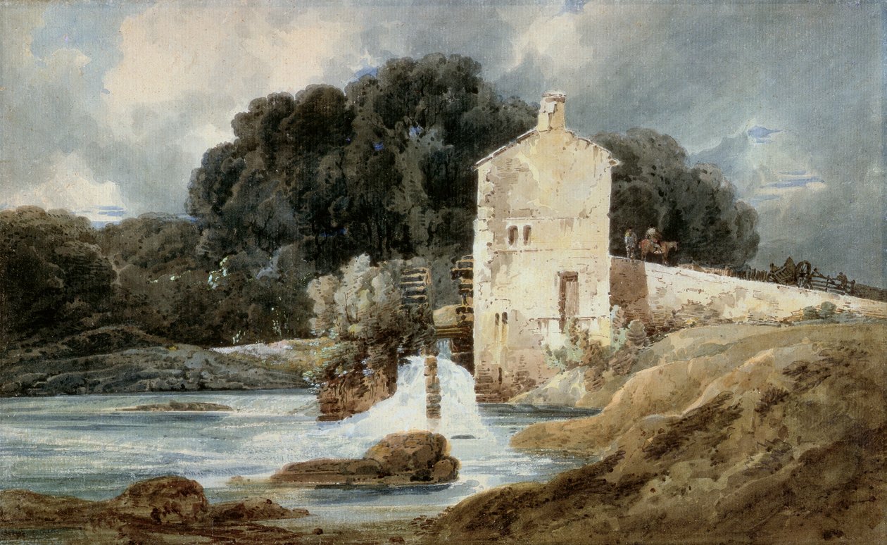 The Abbey Mill, Knaresborough by Thomas Girtin