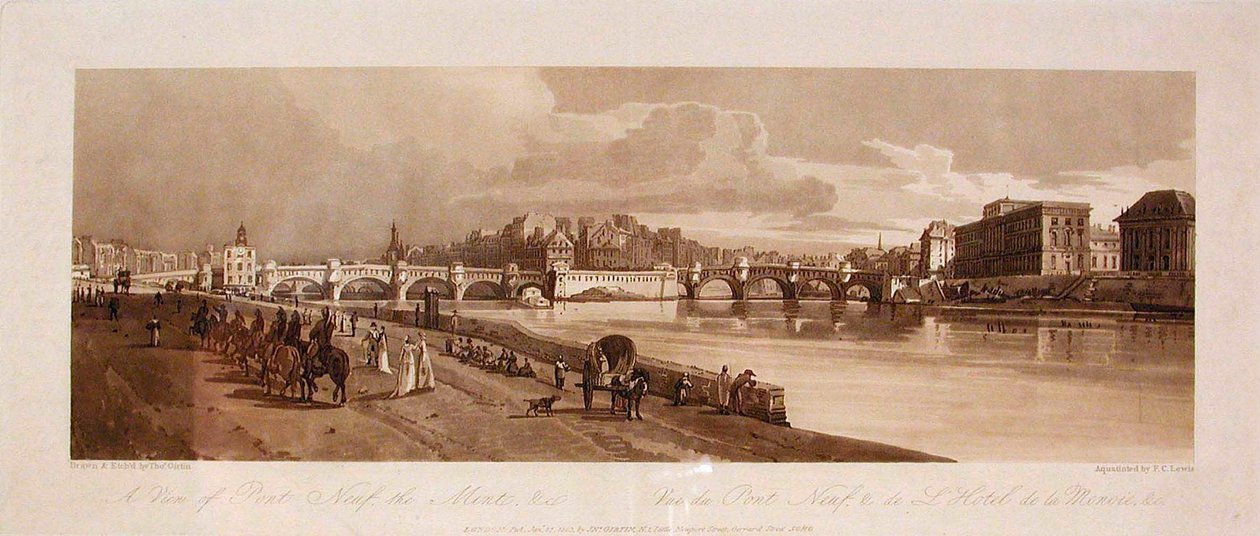 View of the Pont Neuf, the Mint, etc. by Thomas Girtin