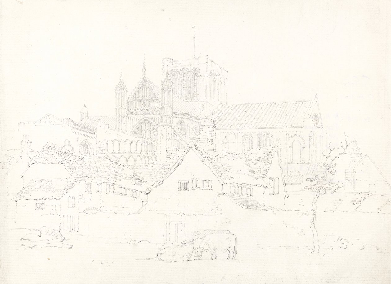 Winchester Cathedral, from the North-East, c.1795 by Thomas Girtin