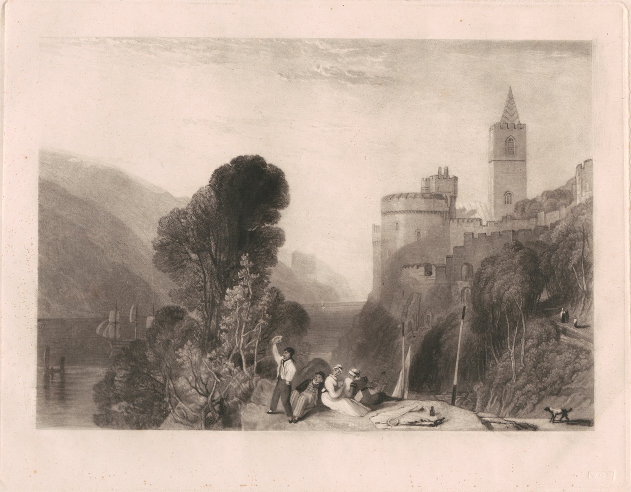Dartmouth Castle, on the River Dart by Thomas Goff Lupton