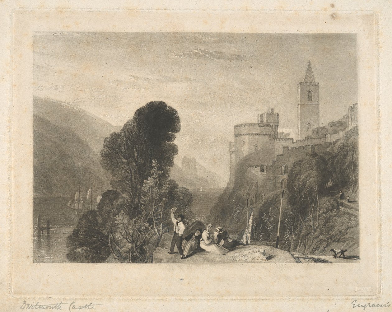Dartmouth Castle, on the River Dart by Thomas Goff Lupton