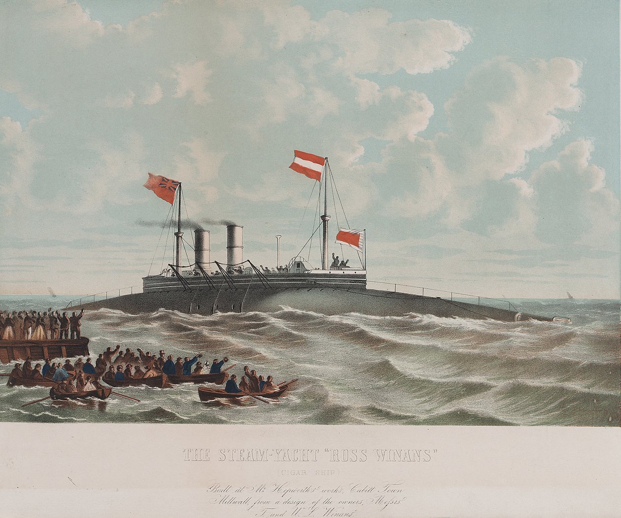 The steam yacht Ross Winan, built in Millwall by Thomas Goldsworth Dutton