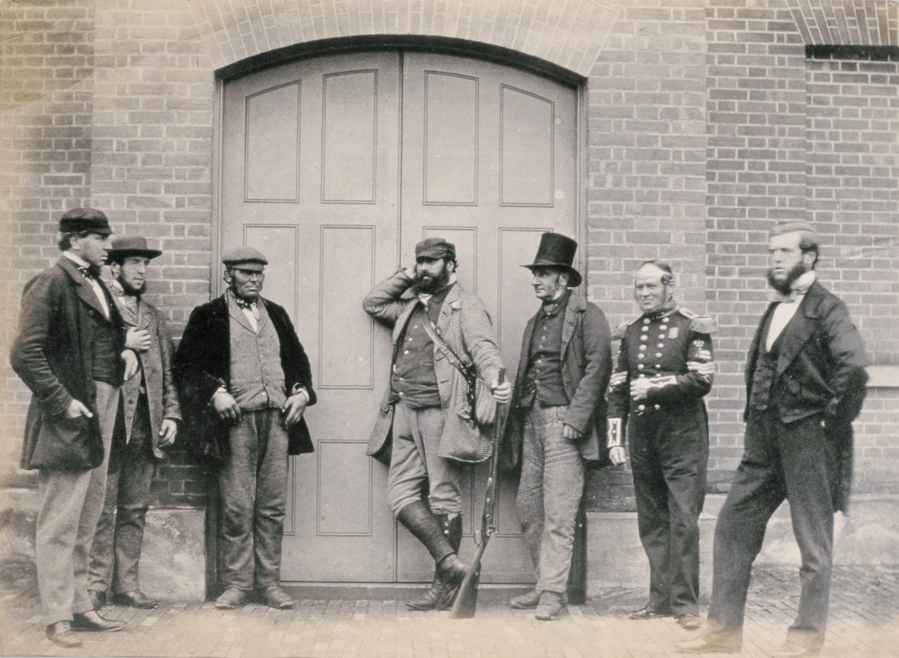 Staff at Holkham Hall, Norfolk, c.1863 by Thomas Harcourt Powell