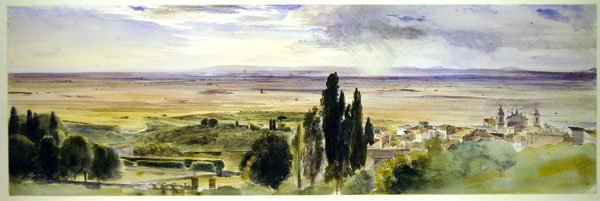 Frascati from the Villa Aldobrandini by Thomas Hartley Cromek